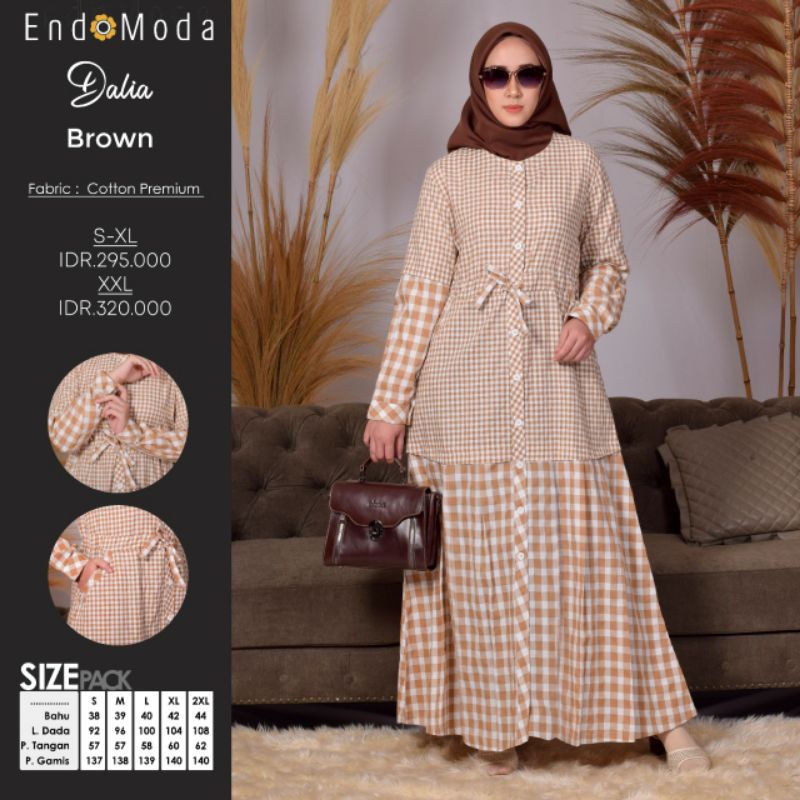 Gamis Kotak kotak - Gamis Jumbo - Gamis Busui - Original Endomoda