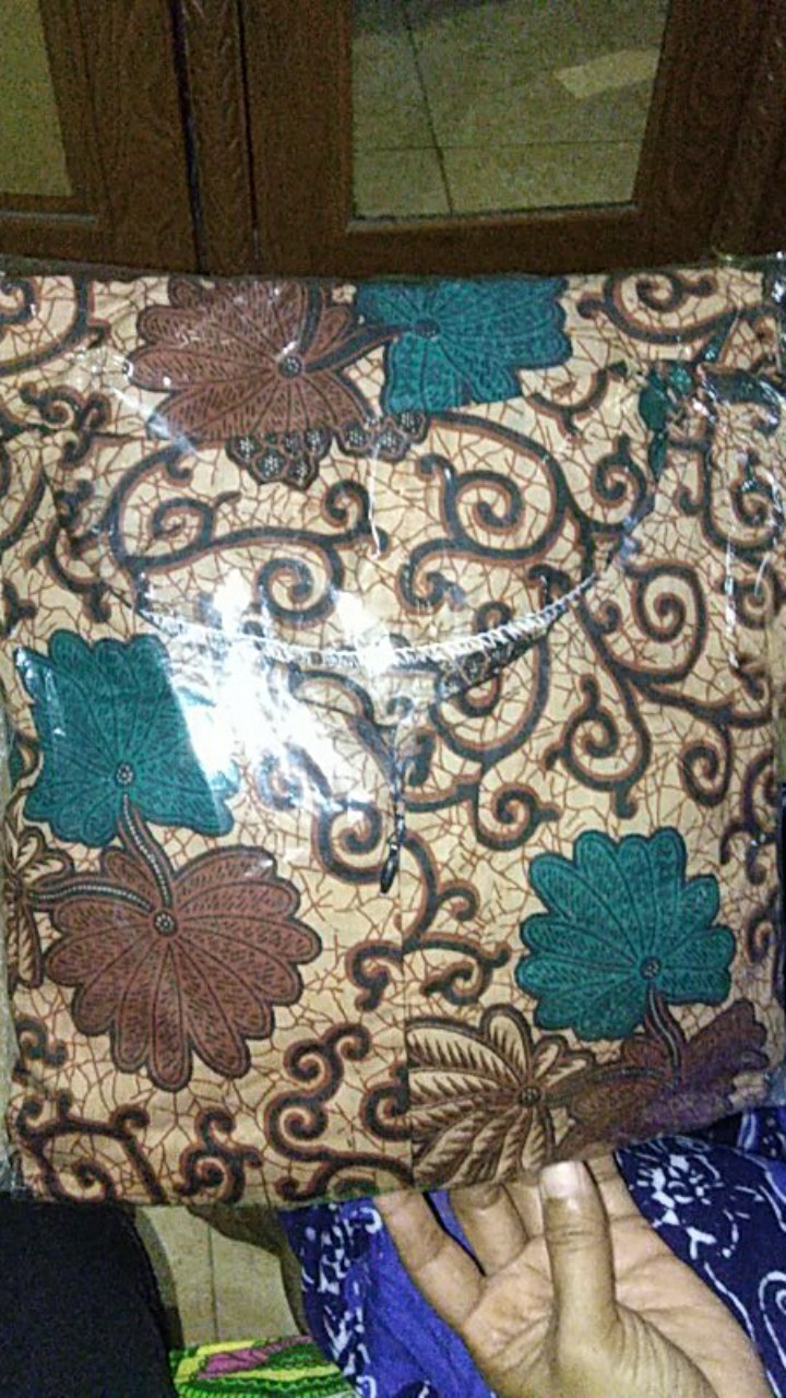 Gamis Batik Kombinasi Batik Manggar Kenongo Ukel Sogan Batik Modern