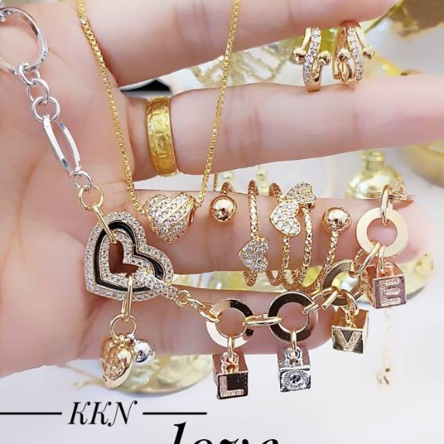 Xuping set perhiasan lapis emas 24k 1009