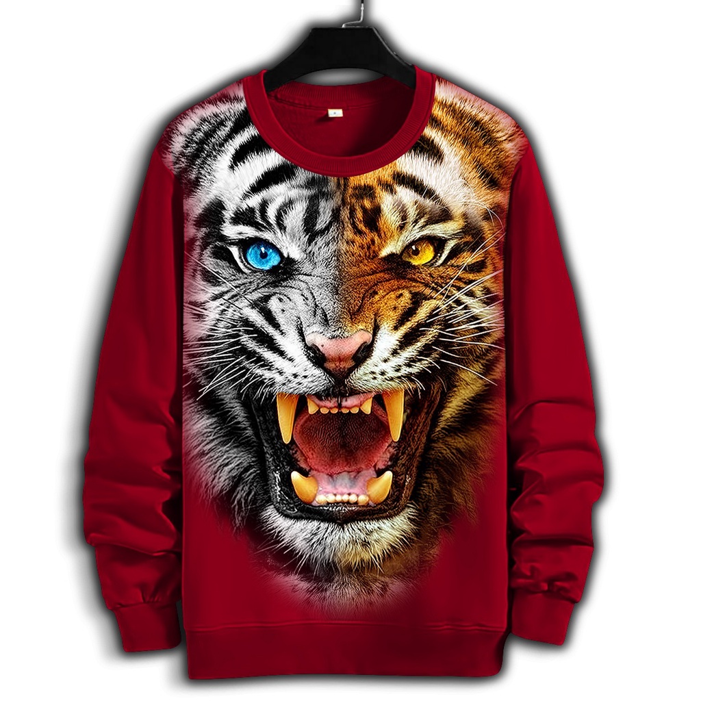 SWEATER PRIA / SWEATER JUMBO PRIA, MACAN PUTIH