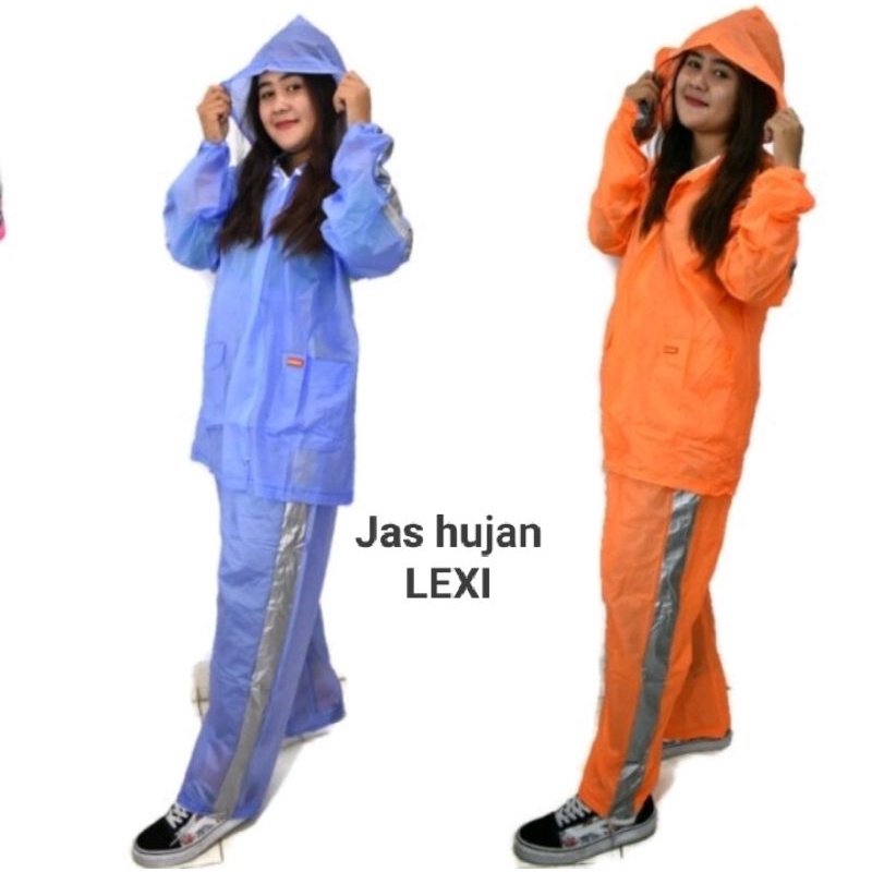 Jas Hujan Elmondo Lexi 934 Flexi Setelan Baju Celana Murah Kuat / Raincoat Transparan