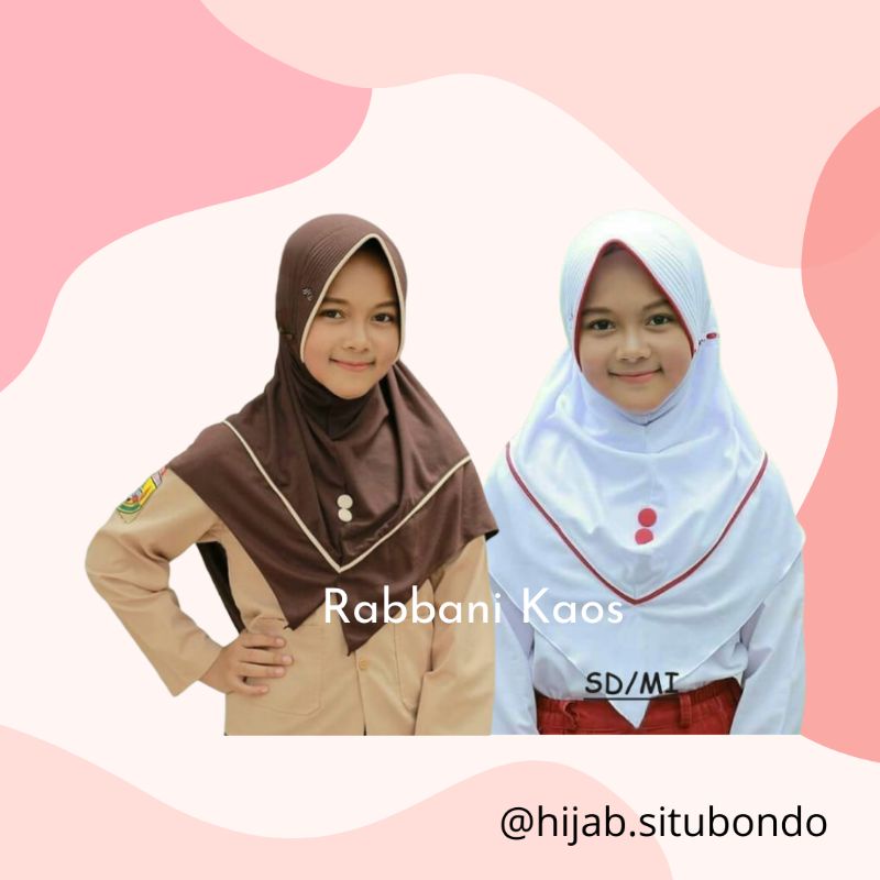Rabbani List jilbab sekolah Anak SD Kaos original Nazilla