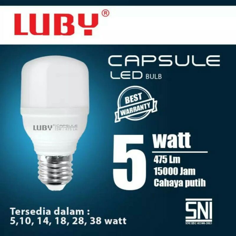 Lampu Led Luby 5 Watt Capsul