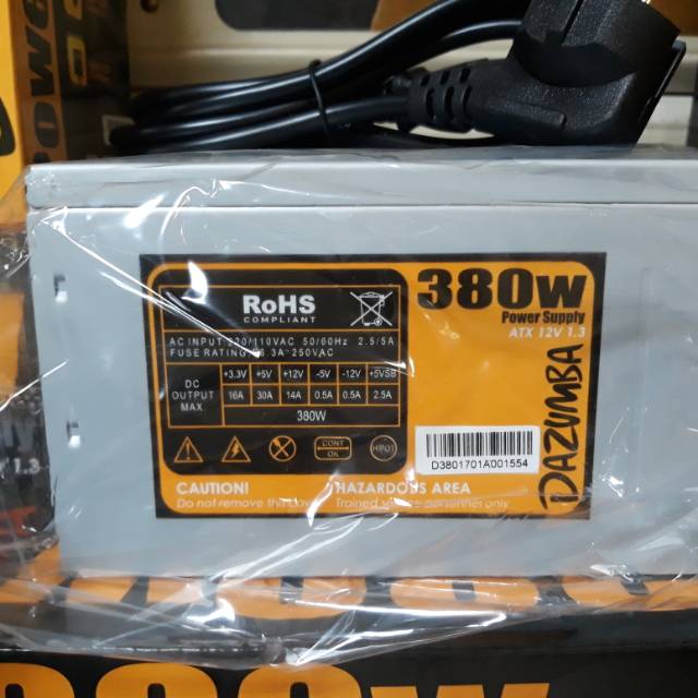 Power Supply Dazumba 380 Watt Box