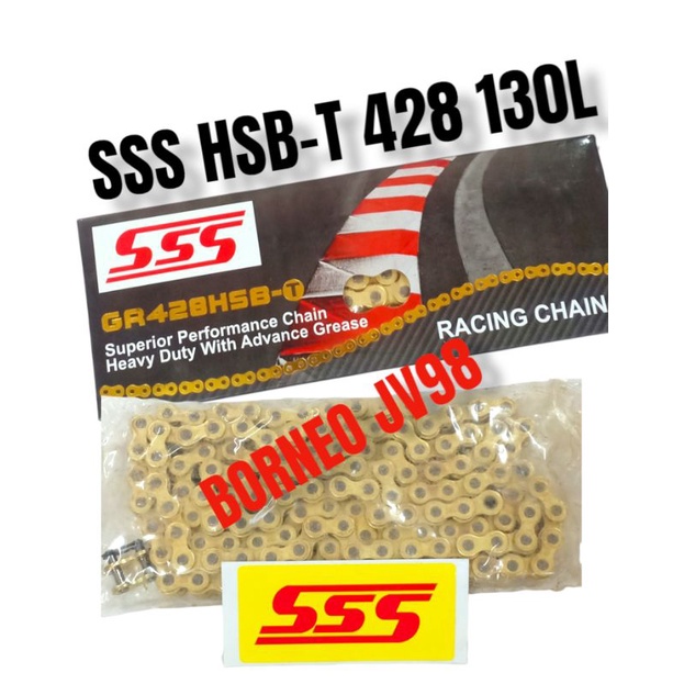 RANTAI MOTOR SSS HSB-T/HSBT 428 TEBAL 130L UNIVERSAL VIXION NINJA TIGER CBR 150 CB150 RX KING KLX 15