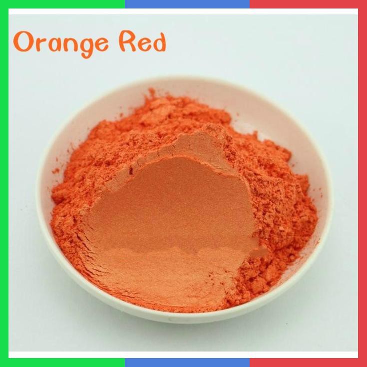 

Natural Mica Powder 10G/Pewarna Mika Bubuk/Orange Red