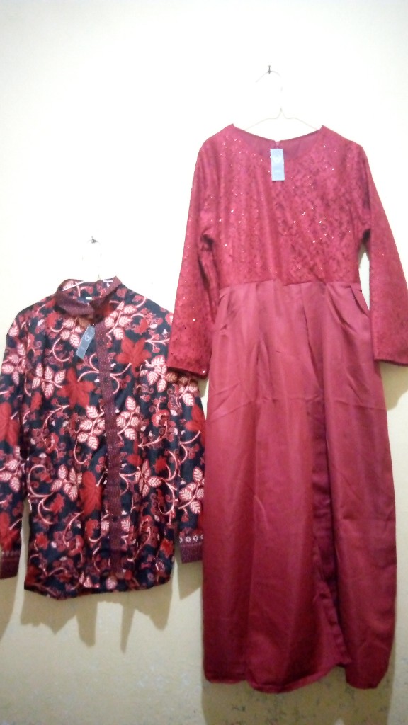 (flashsale) Couple Batik Kebaya Brukat Cp Sarwendah