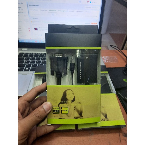 Converter VGA to HDMI plus jack audio