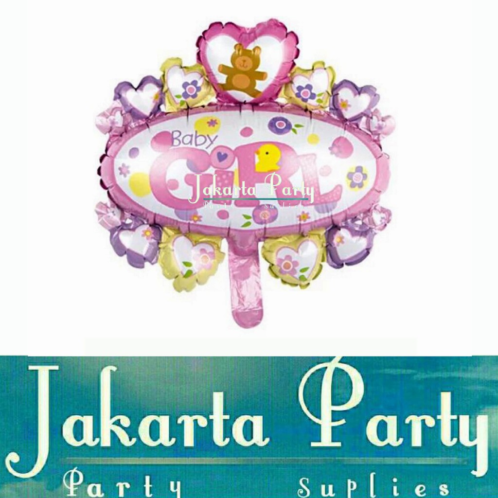 Balon Oval Baby Girl Mini / Balon Souvenir Ultah / Balon Baby Shower