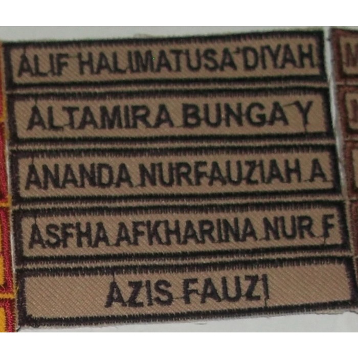 PAPAN NAMA // NAME TAG // PAPAN NAMA BORDIR // NAME TAG BORDIR // REQUEST BORDIR NAMA