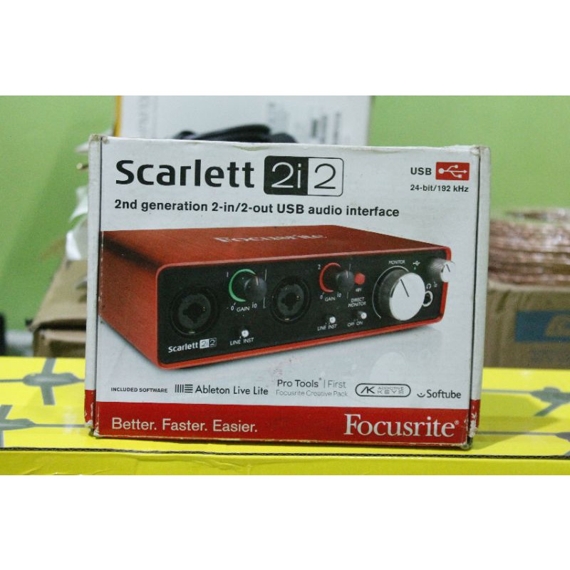 Soundcard Focusrite Scarlett 2i2 2nd Gen Audio Interface Second Generation ORI