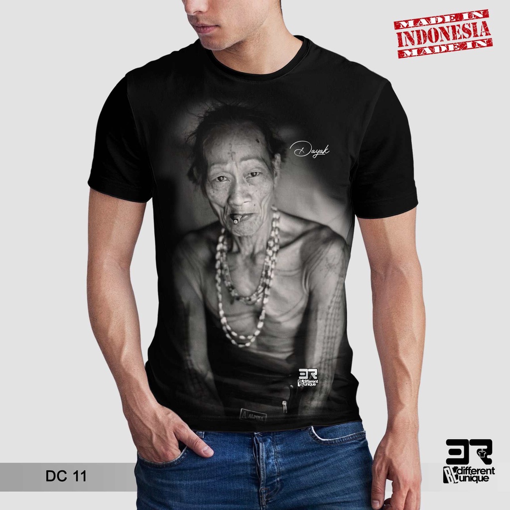 [ COD ] KAOS DISTRO PRINTING GAMBAR KALIMANTAN DAYAK CULTURE 11 - BAJU INDONESIA SUKU ADAT BUDAYA MO