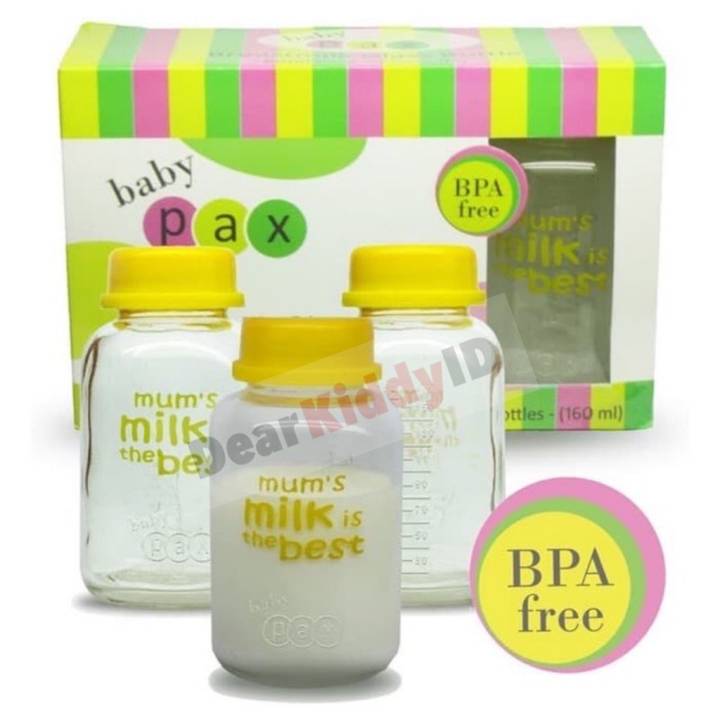 Baby Pax Breastmilk Glass Bottle (1dus=3pcs)