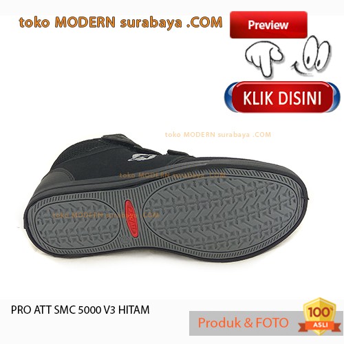 PRO ATT SMC 5000 V3 HITAM sepatu anak sepatu sekolah ankle boots velcro kretek