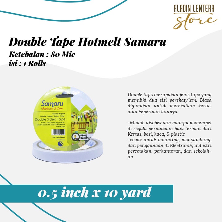 

Double Tape SAMARU Size 0.5 inch x 10yard