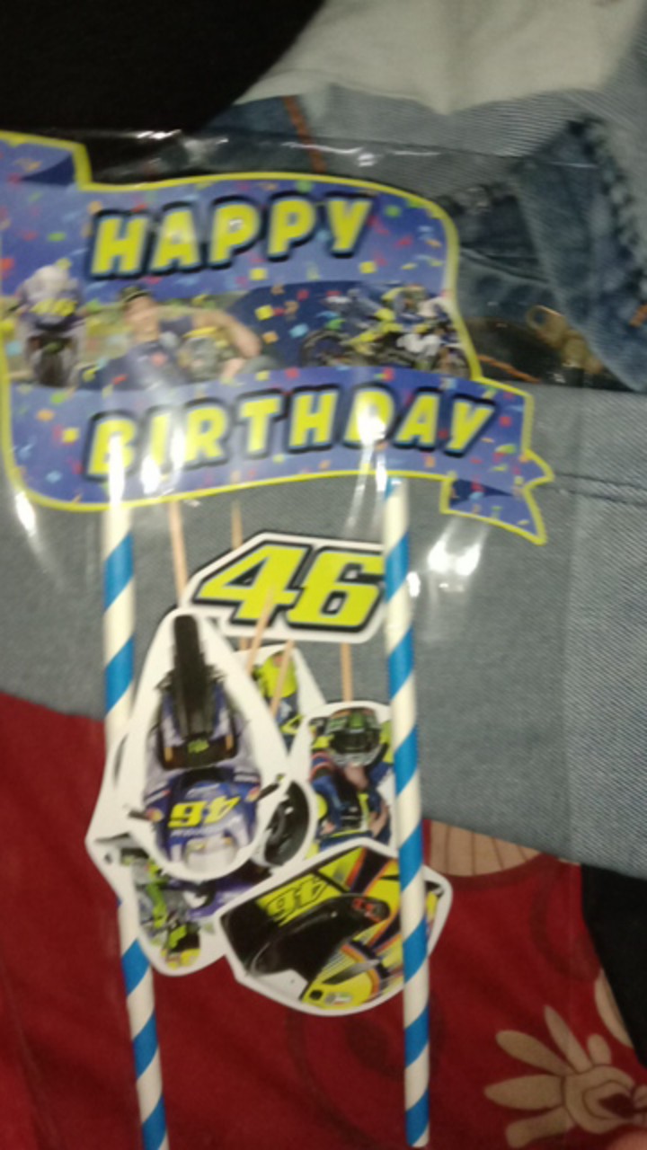 Hiasan Kue Cake Topper Birthday C1 Valentino Rossi Isi 7