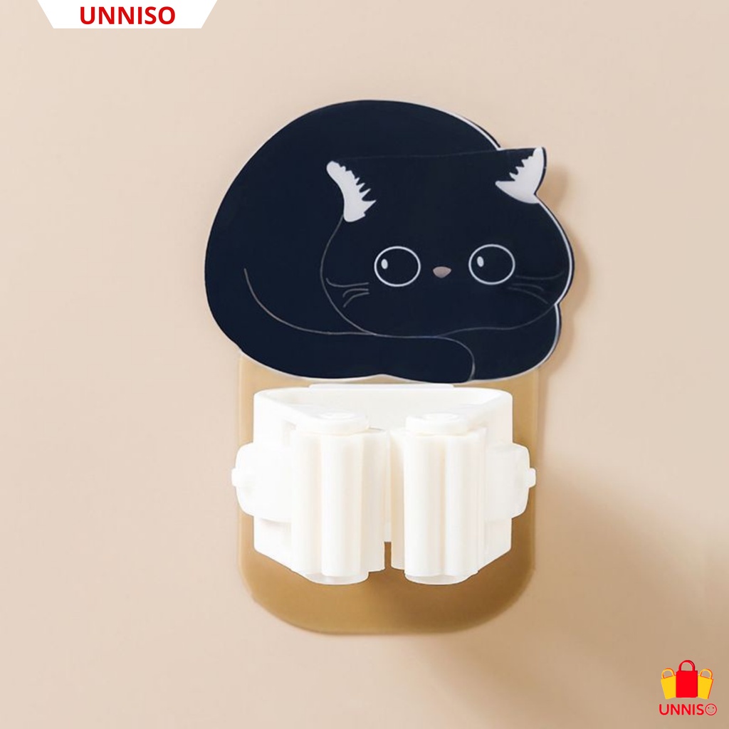 UNNISO - Mob Holder Gantungan Gagang Sapu Pel Motif Kucing MH9
