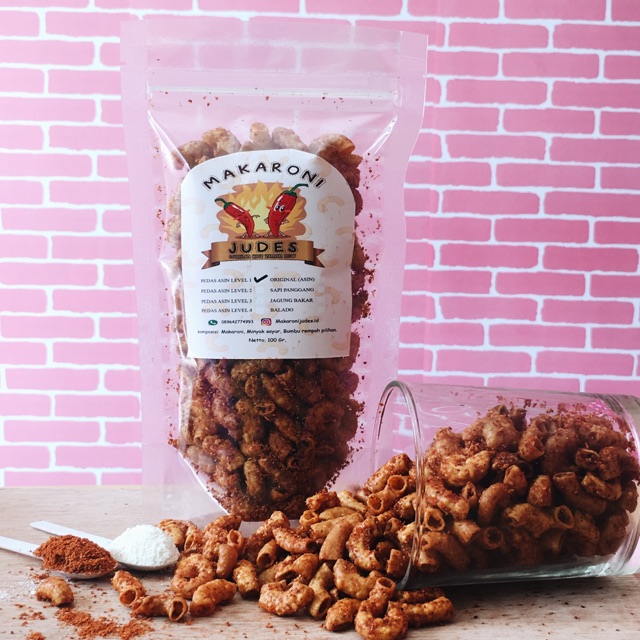

Makaroni Judes bisa atur level pedas 100gr
