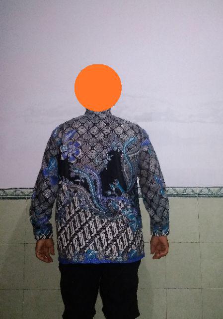 Kemeja Batik Pria Sogan Cendrawasih