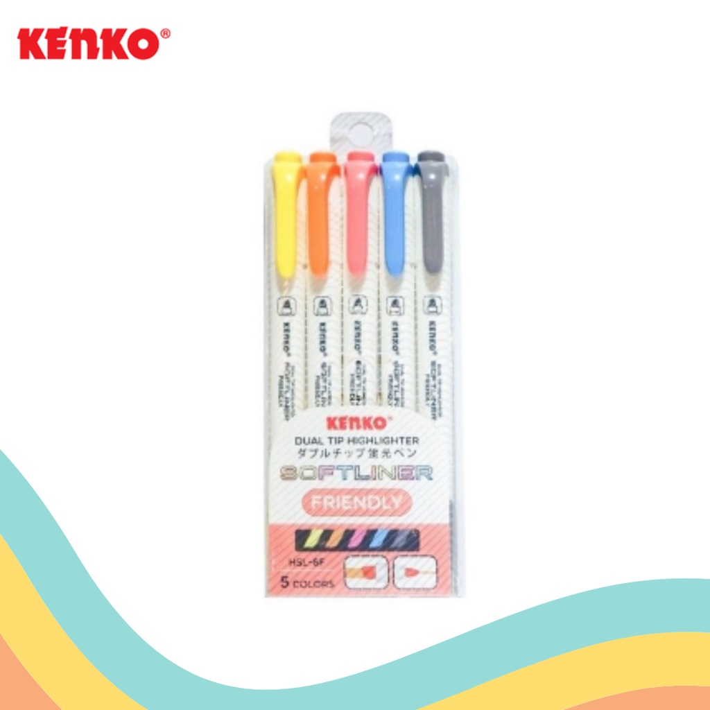 

HIGHLIGHTER KENKO DUAL TIP HSL-6F (1 SET)