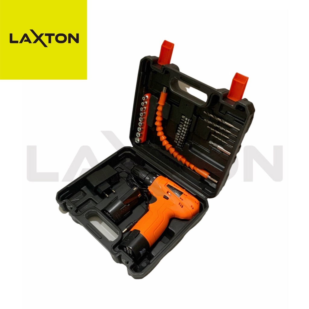 Mesin bor baterai charge cordless drill set 10mm AST AS-12 MURAH