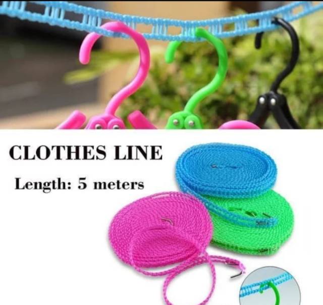 TALI JEMURAN praktis TAMBANG 5 METER CLOTHES LINE Laundry