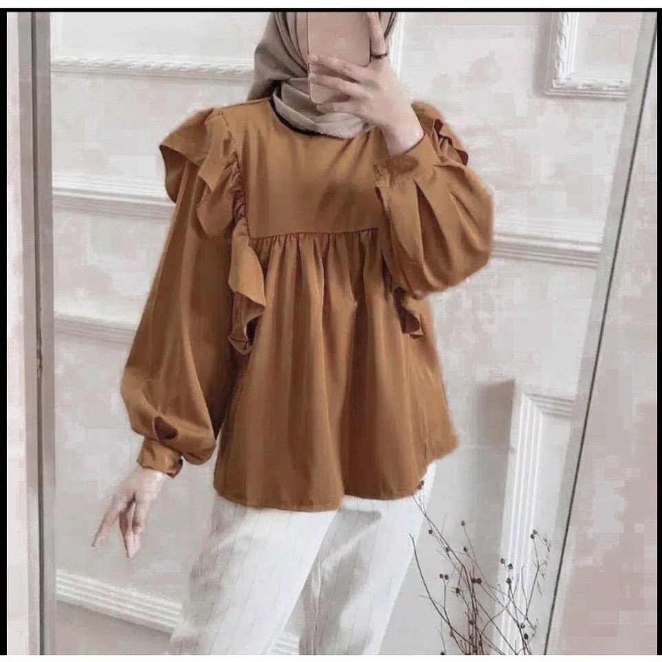 1KG MUAT 5PCS | RIANA TOP BASIC SHIRT HITS OOTD SELEBGRAM FASHION GROSIR MURAH WANITA