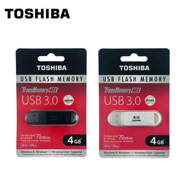 Flashdisk Toshiba 4GB Full Capacity USB 3.0 Highspeed Trans Memory Flash Disk