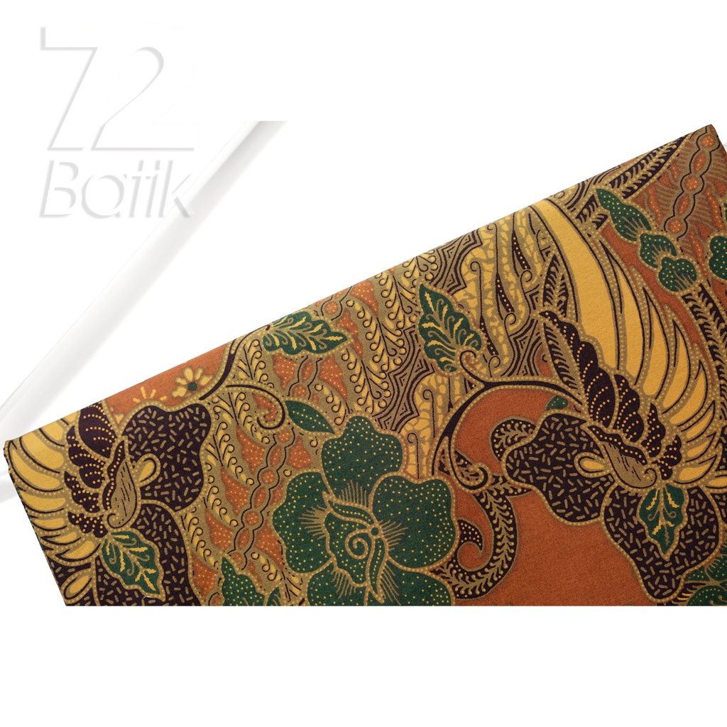 KAIN BATIK PREMIUM Bahan Katun Motif Kembang Sayap Warna Kuning 721693 Cap 72 Jarik Jarit Samping Kebat Panjang Batik Katun Modern Premium Bahan Seragam Batik Pernikahan Kantor Keluarga Murah Kamen Jadi Batik Bali Lembaran