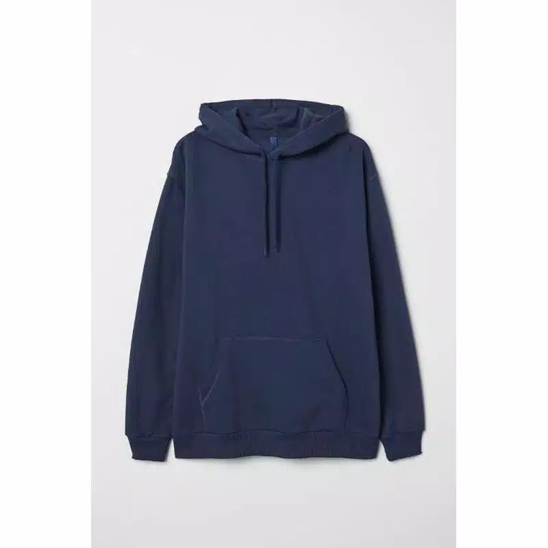 HOODIE H&M / SWEATER HOODIE BASIC HNM / SWEATER HOODIE H&M POLOS PRIA WANITA UNISEX / JAKET H&M-Navy Blue