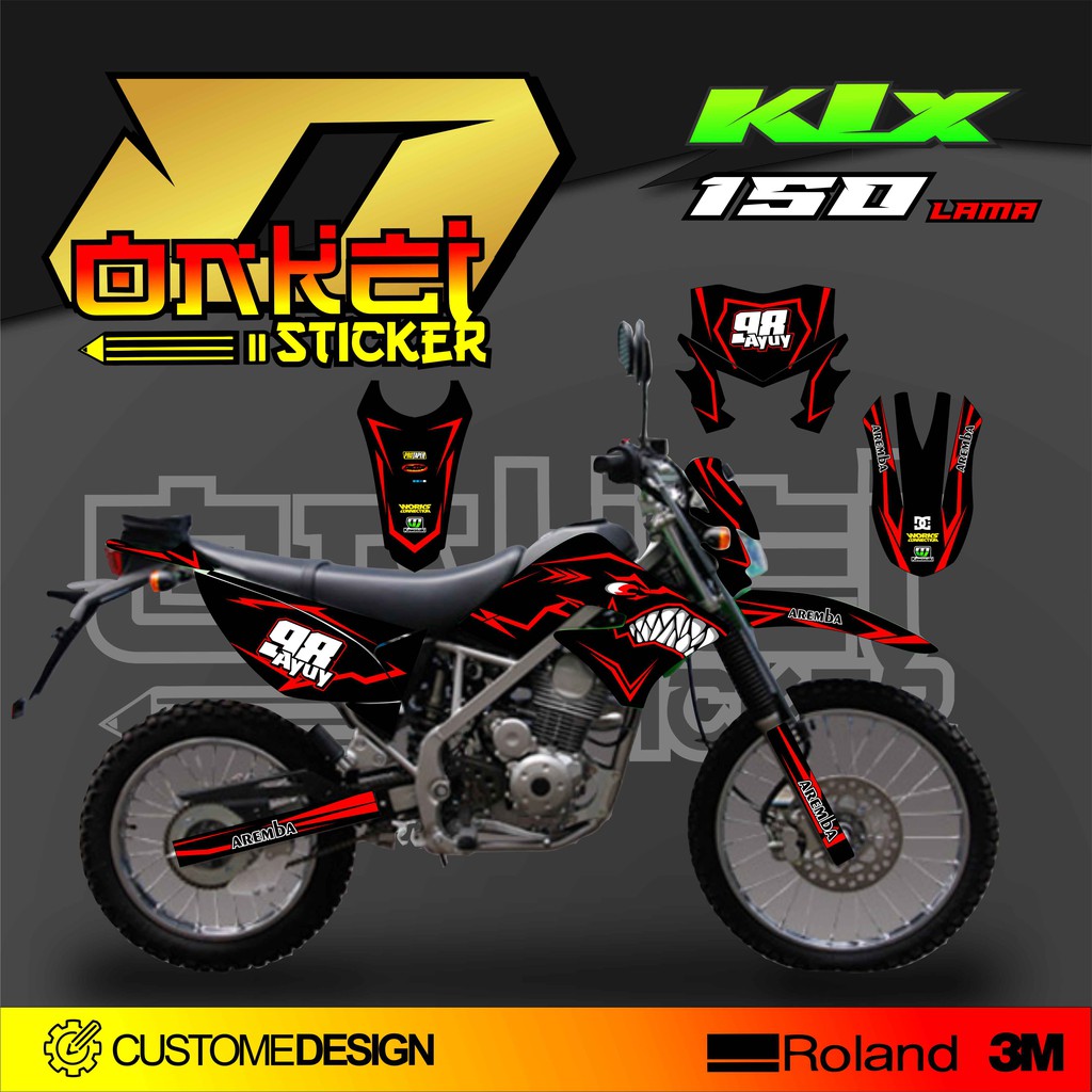 DECAL STICKER KLX 150 LAMA SHARK