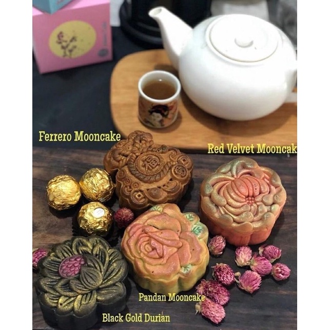 

premium mooncake vegetarian dan halal