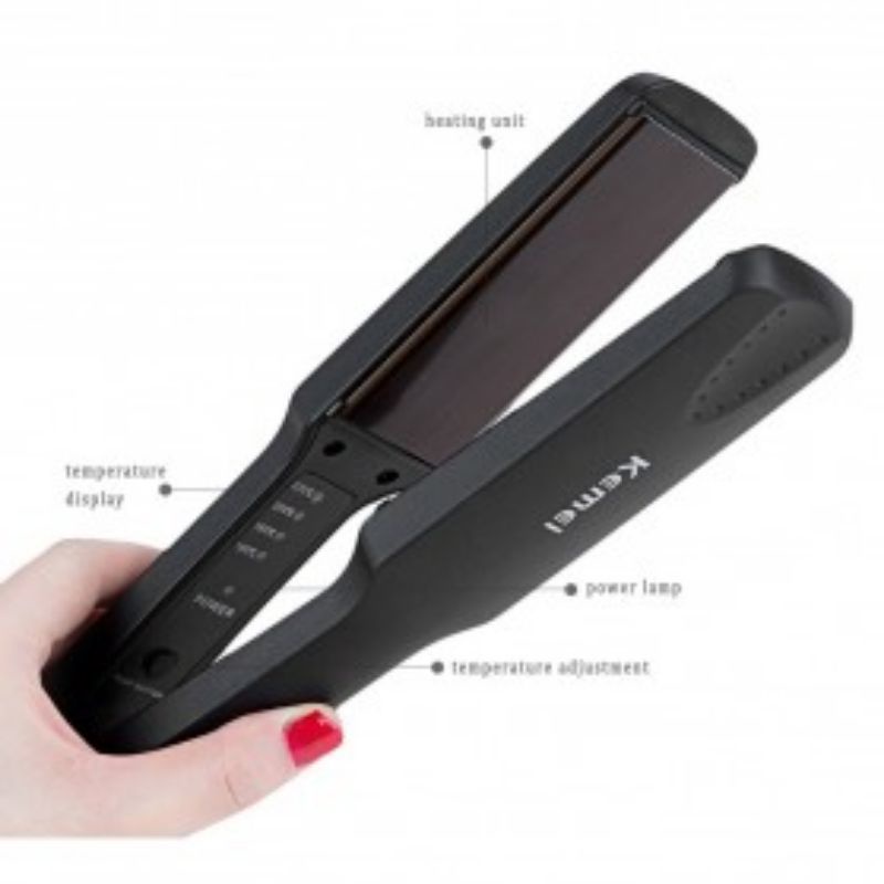 catok catokan rambut kemei ceramic heating plate pelurus rambut    black