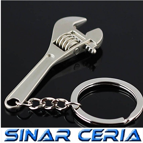 Keychain - Kunci Inggris Wrench Alat Tukang Mainan Gantungan Key Chain Tools Unik Mini kecil Bahan Logam-1