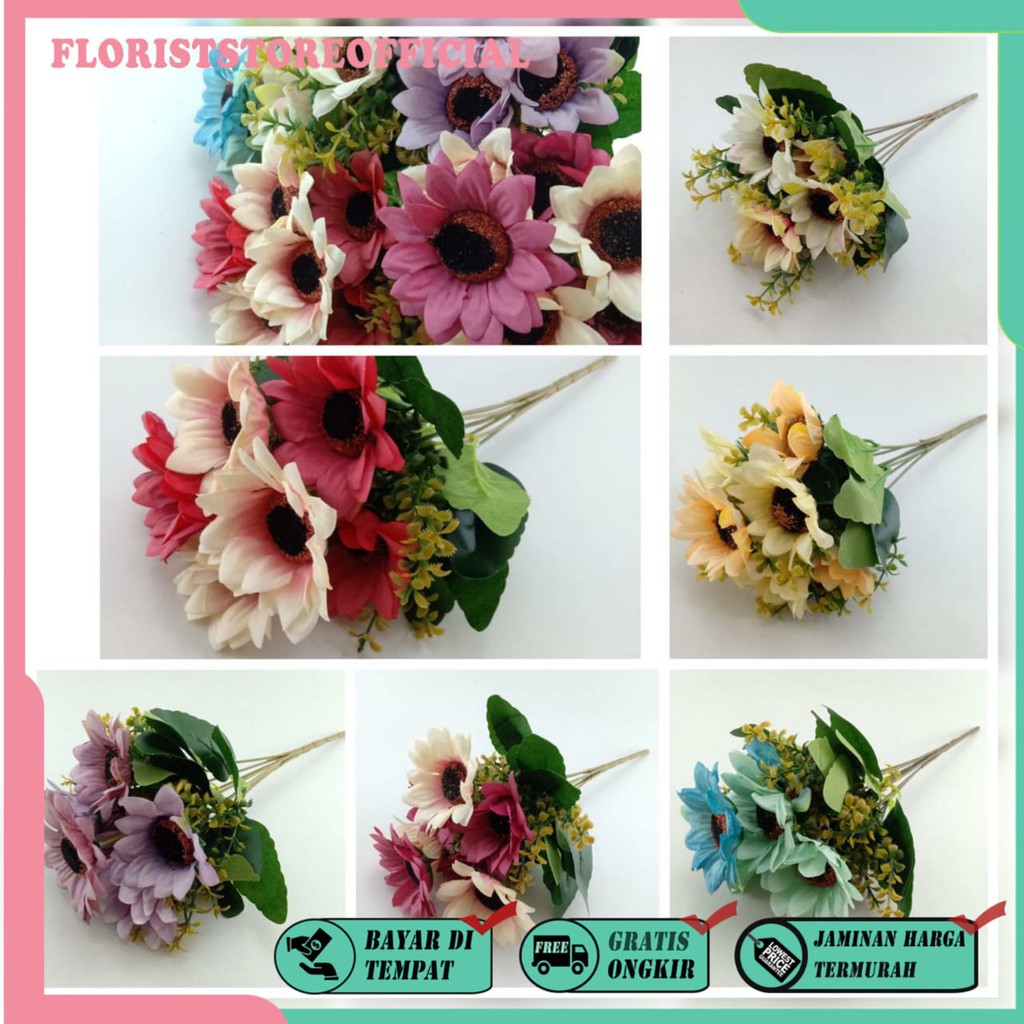 COD BUNGA TANGKAI MATAHARI BUNGA TANGKAI PLASTIK BUNGA ARTIFISIAL BUNGA PAJANGAN BUNGA HIAS BT9038