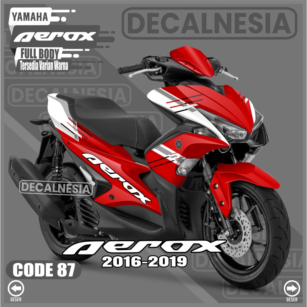 Stiker Decal Aerox 2016 2017 2018 2019 Full Body Sticker Motor Variasi Aksesoris Decalnesia C87