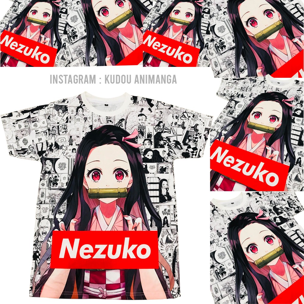 Tshirt Nezuko Kamado Fullprint Anime Demon Slayer