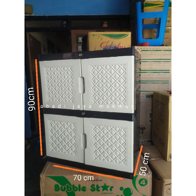 lemari plastik jumbo susun 2 aquose