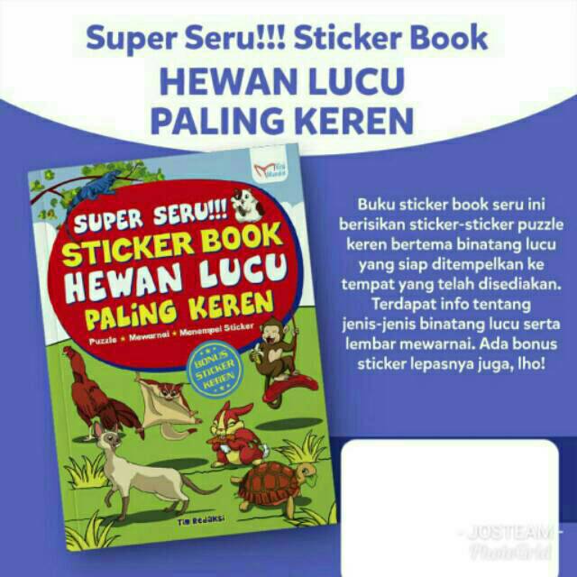 

Super seru sticker book hewan lucu paling keren