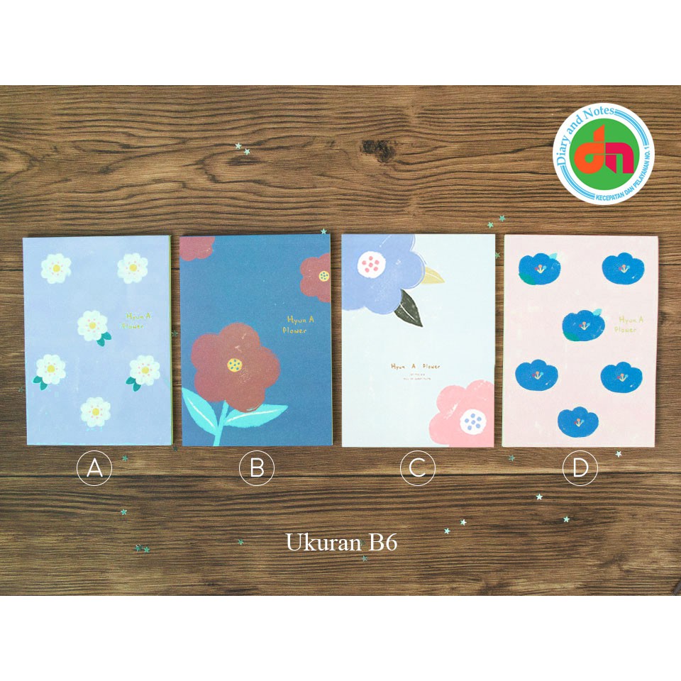 

Buku Catatan Polos Hyuna Flower Plain Notepad B6 Bagus