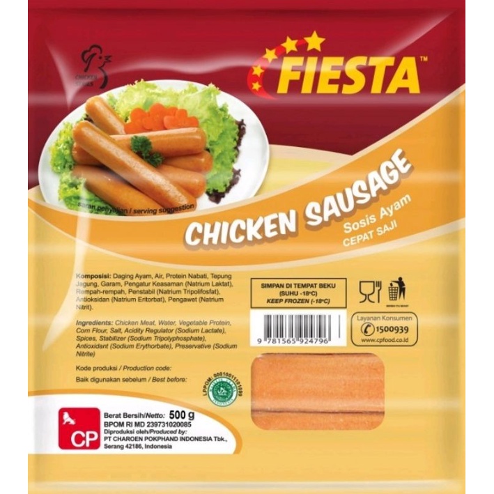 

Fiesta Sosis Ayam / Chicken Sausage | Berat Bersih 500gr