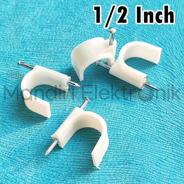 Klem Pipa PVC 1/2&quot; Inch Kabel 22mm Eceran Per Pcs no 22 Paku Beton