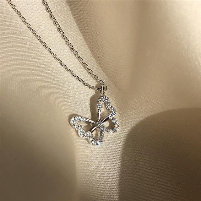 Gaya Korea sederhana SHANZUAN hollow butterfly kalung wanita desain minimalis niche Net merah ins ga