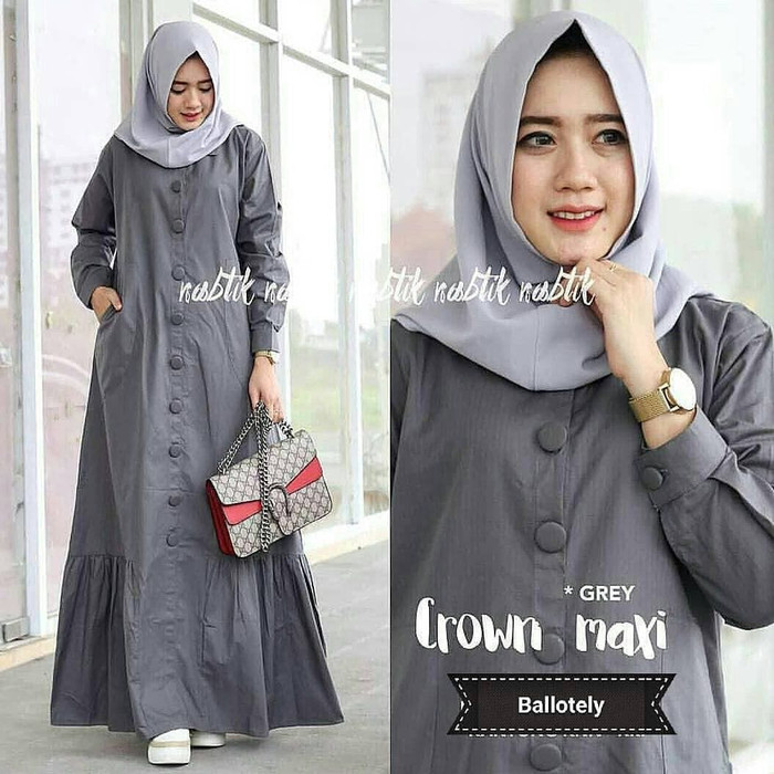 gamis terbaru gamis dewasa gamis gamis wanita gamis brukat gamis putih FASHION F6C7 terbaru jumbo ba