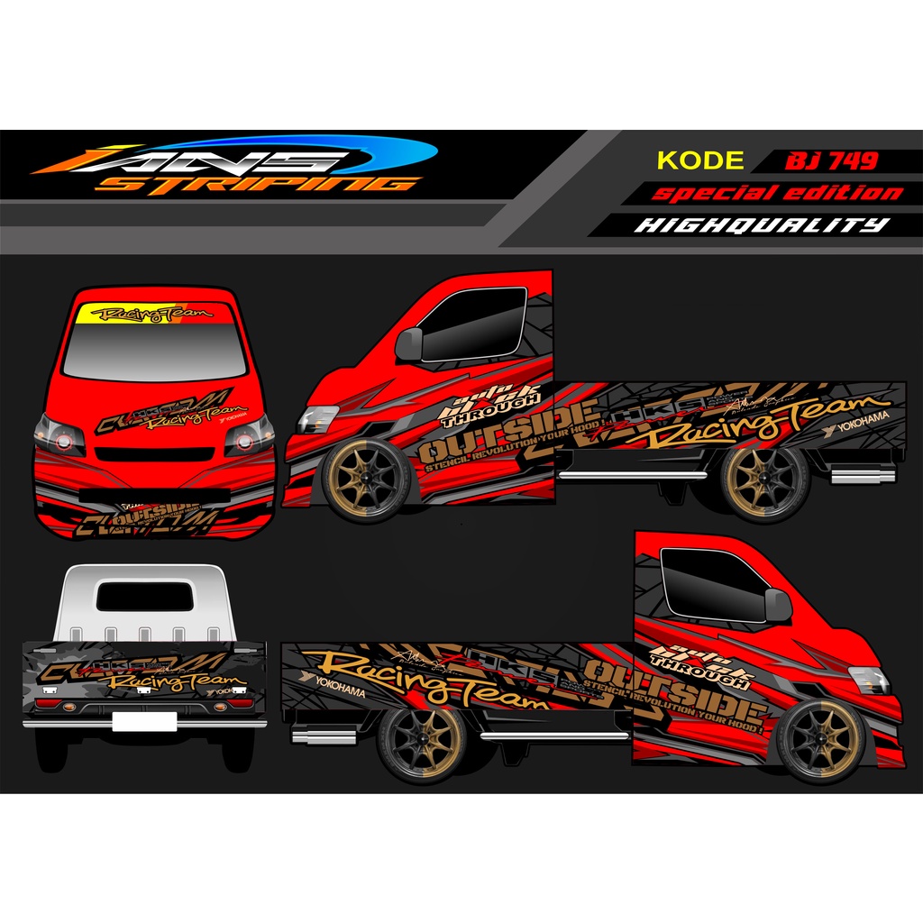 VARIASI STICKER MOBIL PICK UP GRANMAX , CARRY , L300 / DECAL PICK UP / DECAL GRANMAX / DECAL STICKER MOBIL