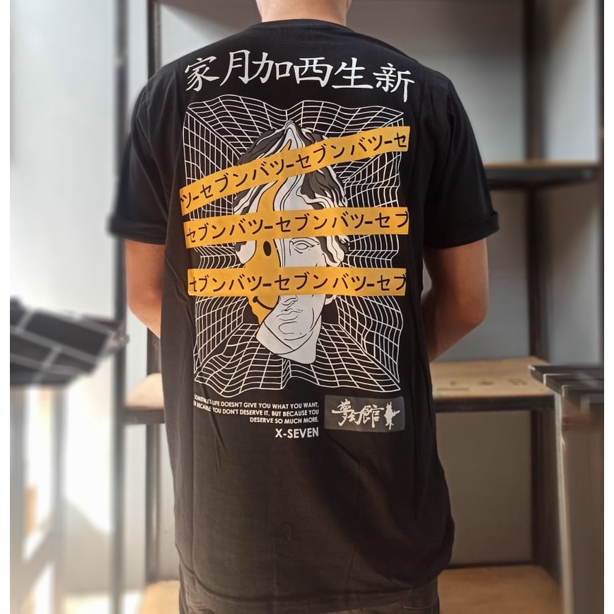 kaos distro cowok cewek motif jepang