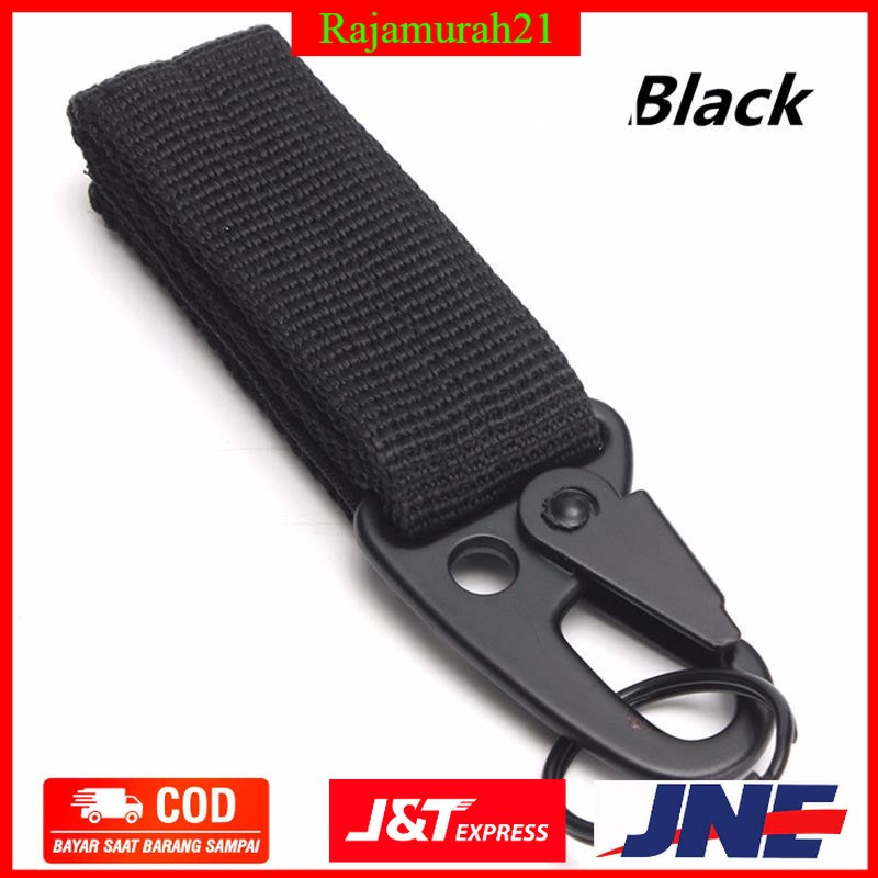 PROMO ACOMS Quickdraw Carabiner Military Tactical Nylon Belt - HW74 - Black