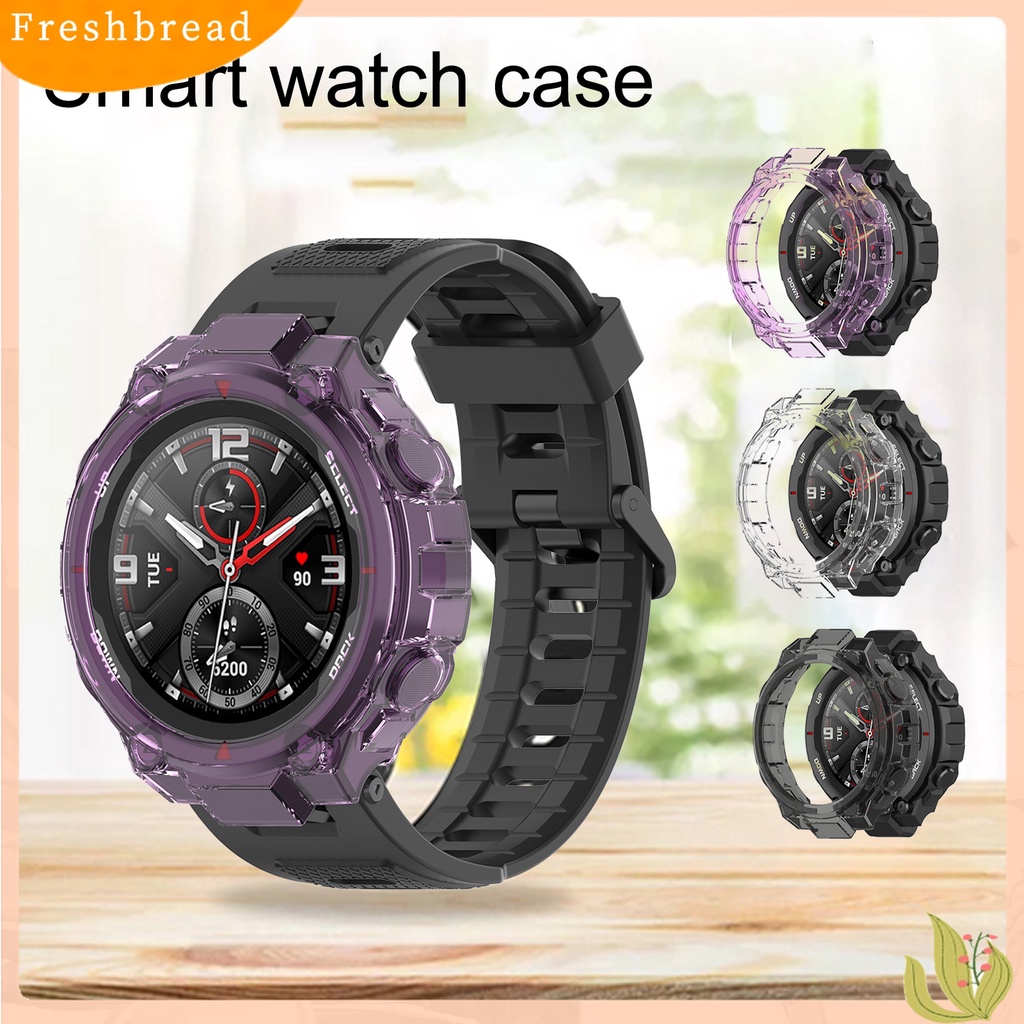 Terlaris Protective Cover Half Surrounded Anti-fall TPU Watch Protector Frame Shell for Huami Amazfit T-rex