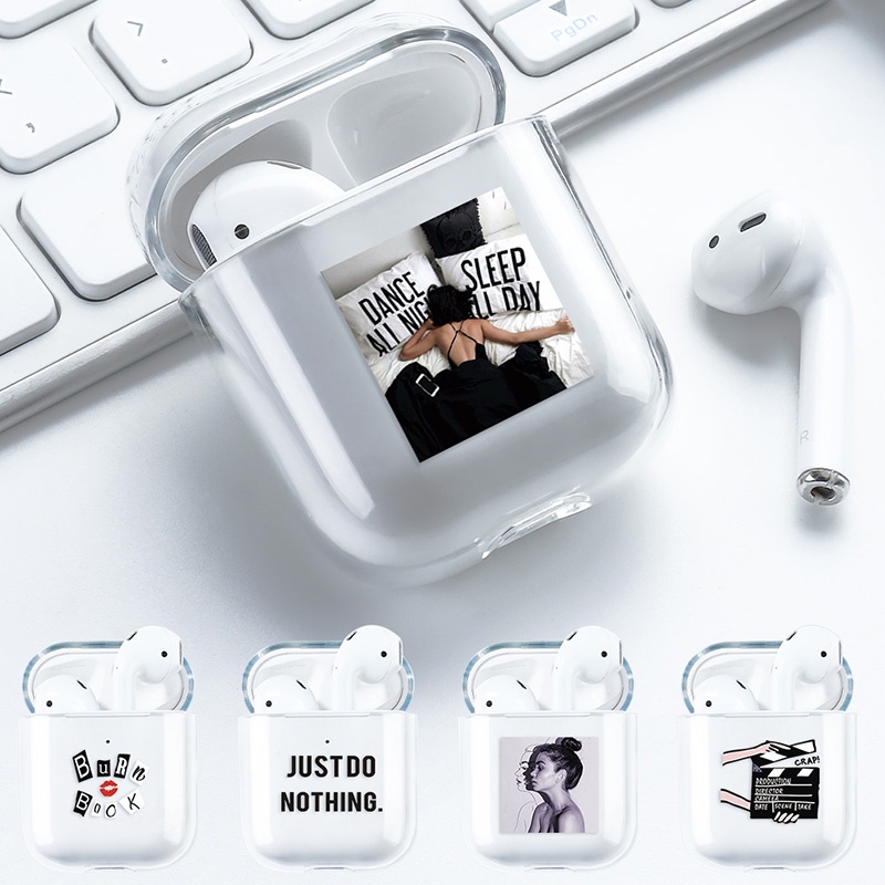 Case Motif Lukisan Perempuan Untuk AirPods 1 2