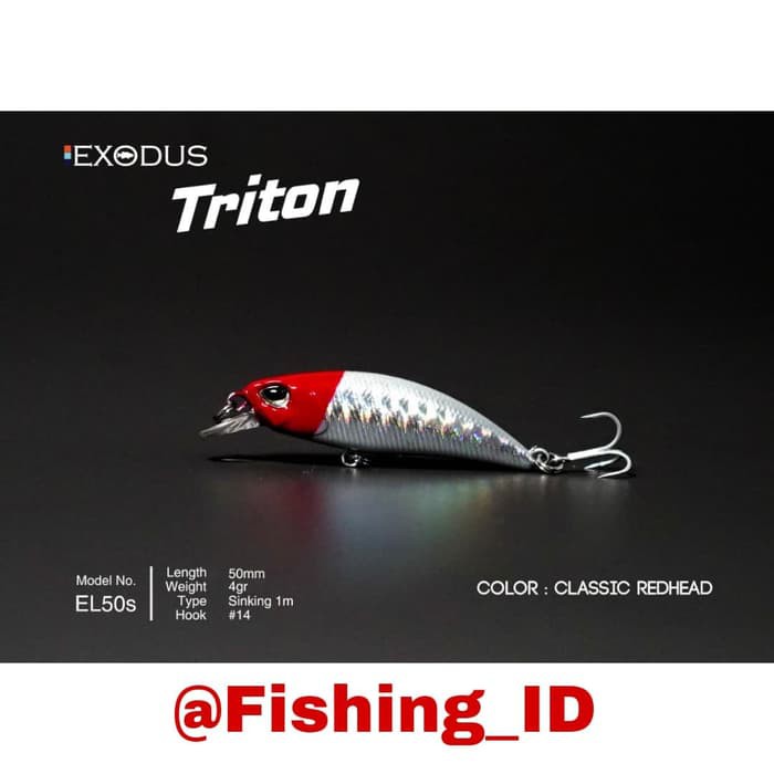 Exodus Triton Color Classic Redhead Ultralight lure AP-729